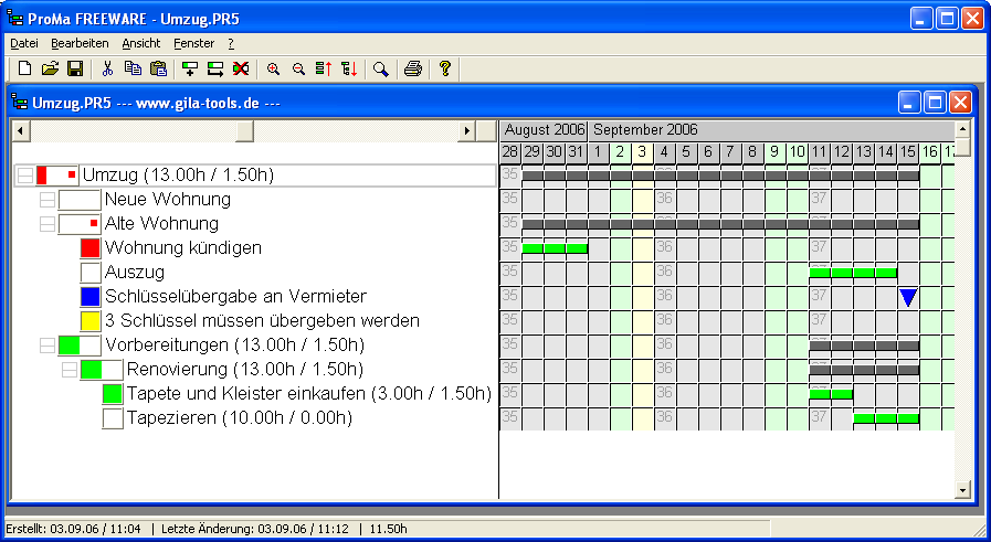 Screenshot vom Programm: ProMa FREEWARE