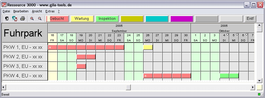 Screenshot vom Programm: Ressource 3000